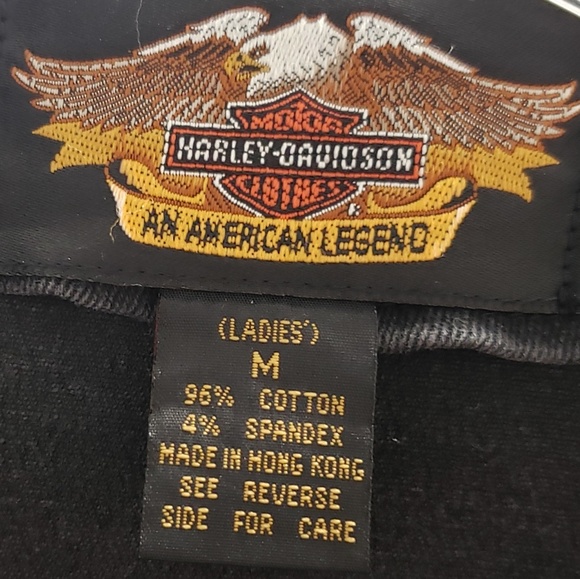 Harley Davidson black Jean vest size medium - Picture 2 of 7